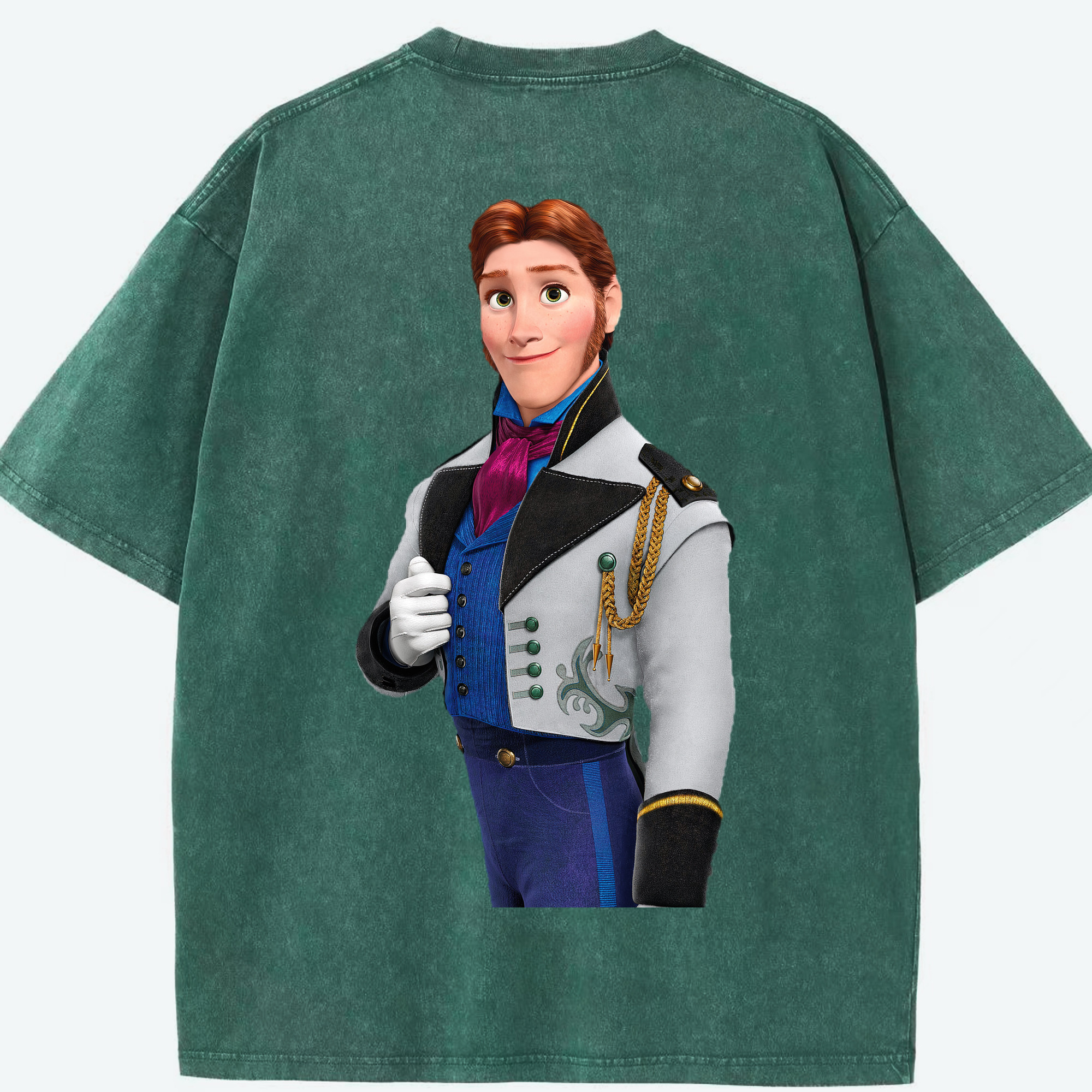 （画像用） アナと雪の女王 アンナ エルサ Frozen Anna Elsa 綿100% ヴィンテージ風 半袖Tシャツ（背面プリント）